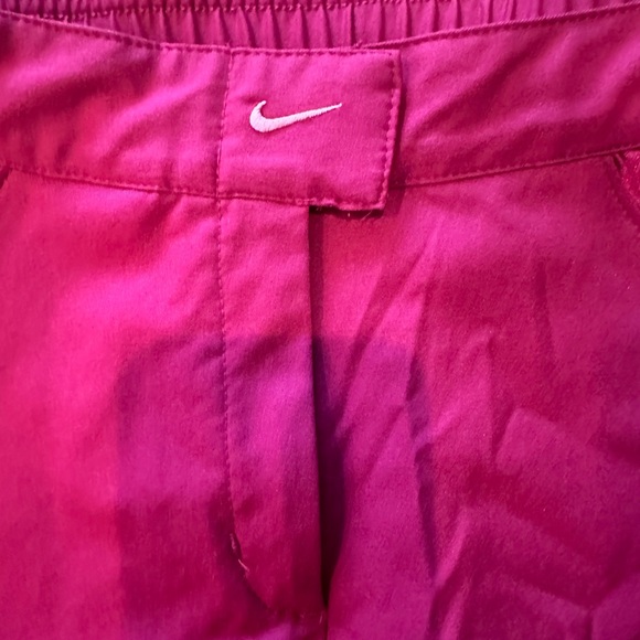Nike Magenta Ruched Side Ribbon Detail Polyester Track Golf Pants - Picture 2 of 5